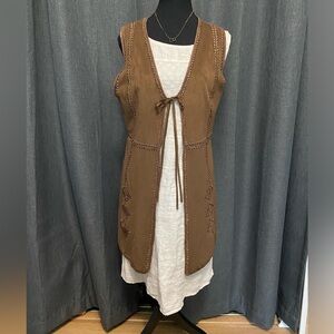 Nygard | Faux Suede Brown Vest | Size Large